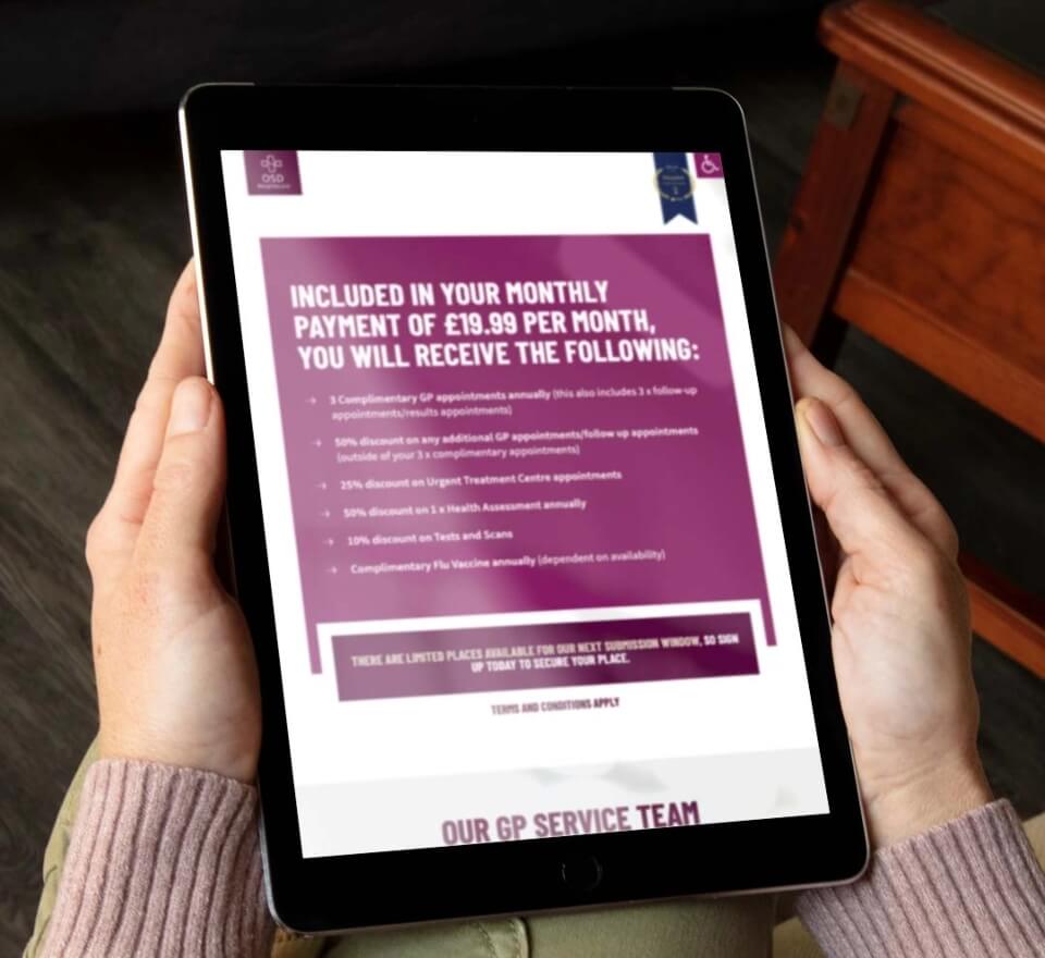 Mock ups of OSD web work