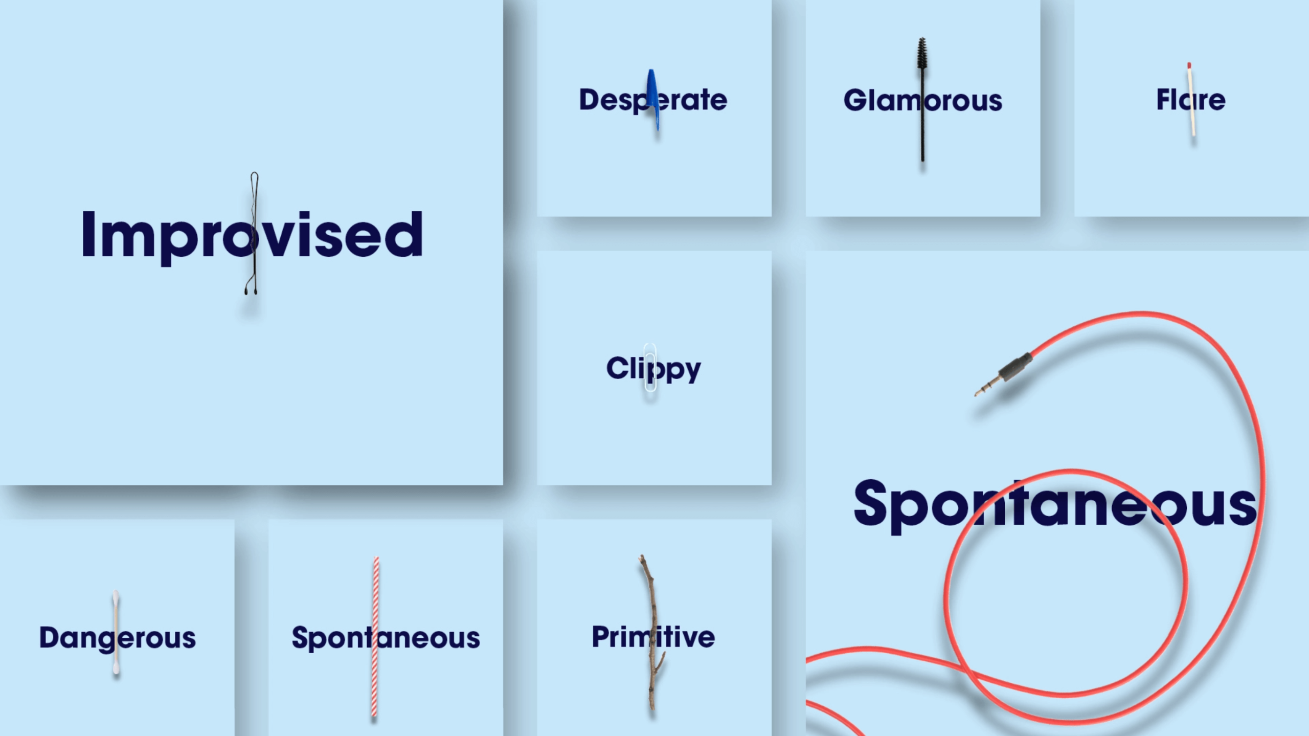 Grid of graphic mockups for Earol